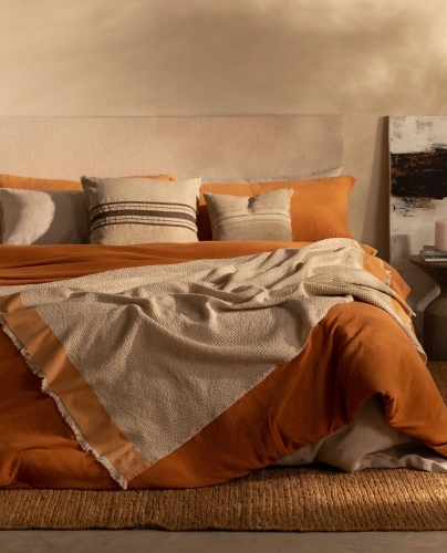 Cotton Blanket Nicole Orange